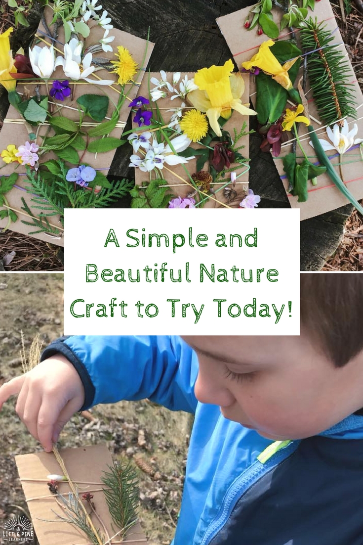 A simple and beautiful nature craft to try today! This activity is perfect for your next outdoor adventure.