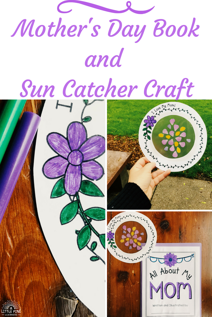 Looking for a beautiful and unique Mother's Day craft for kids? This Mother's Day book and sun catcher is the perfect gift for your kids to create for their moms, grandmas, and aunts in their lives! All you need is glossy contact paper and flower petals and you are ready to create a simple gift.