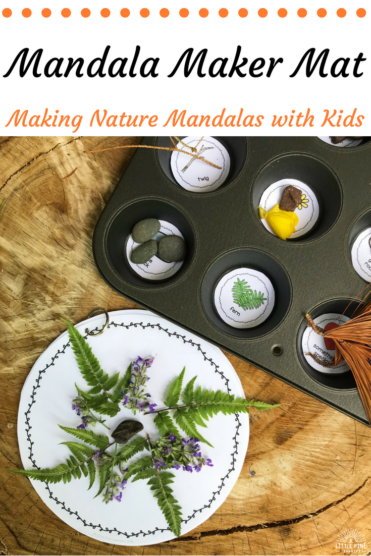 Making nature mandalas is calming, relaxing and fun!