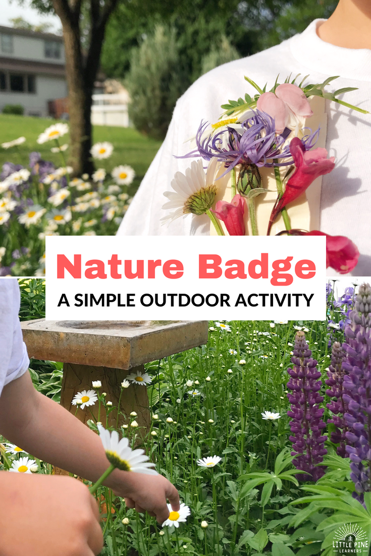 Here is a simple outdoor activity to try the next time you go on a nature walk with your kids! Whether you are hiking on the trails or exploring your very own backyard, this activity is sure to keep your children exploring and searching for their next nature treasure to display on their badges!