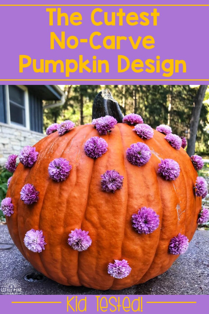 The cutest no carve pumpkin design!