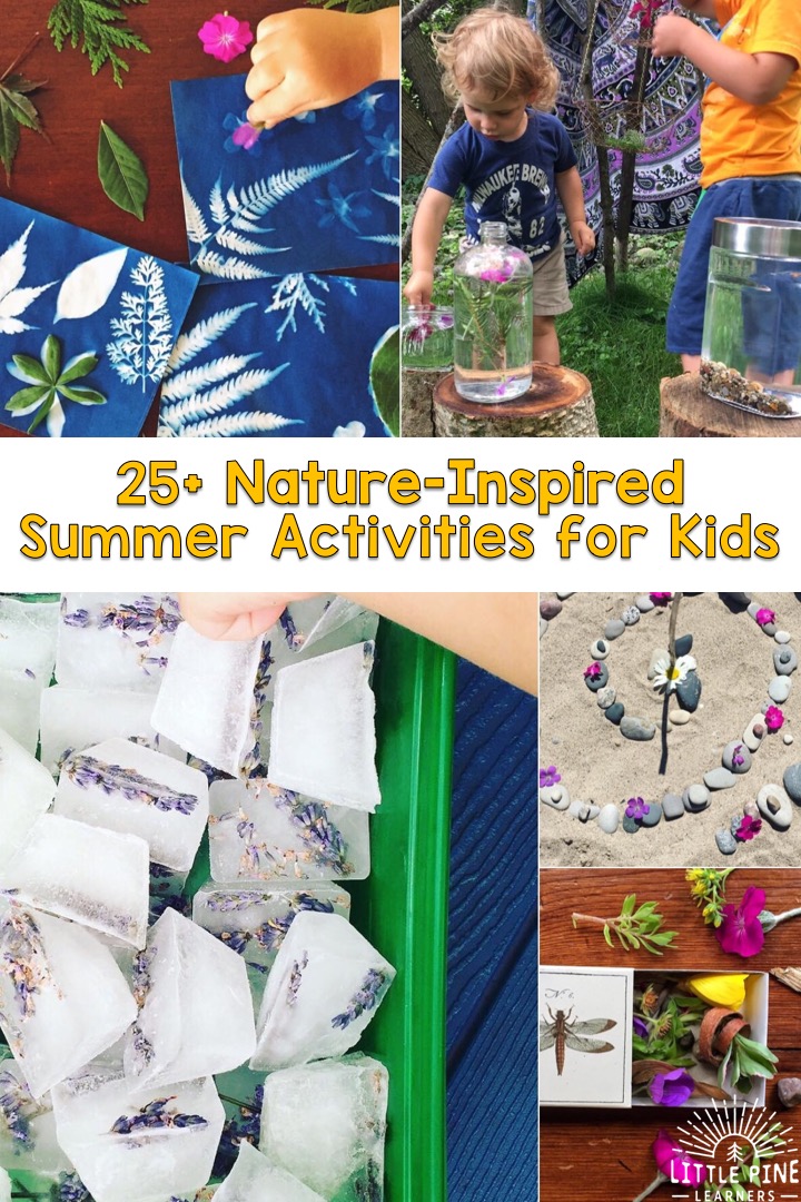Try these 25 Nature-Inspired Summer Activities for Kids today! #outdooractivities #naturecrafts #natureactivities
