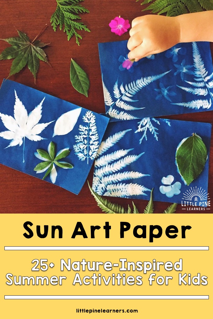 Sun print paper! #outdooractivities #naturecrafts #natureactivities