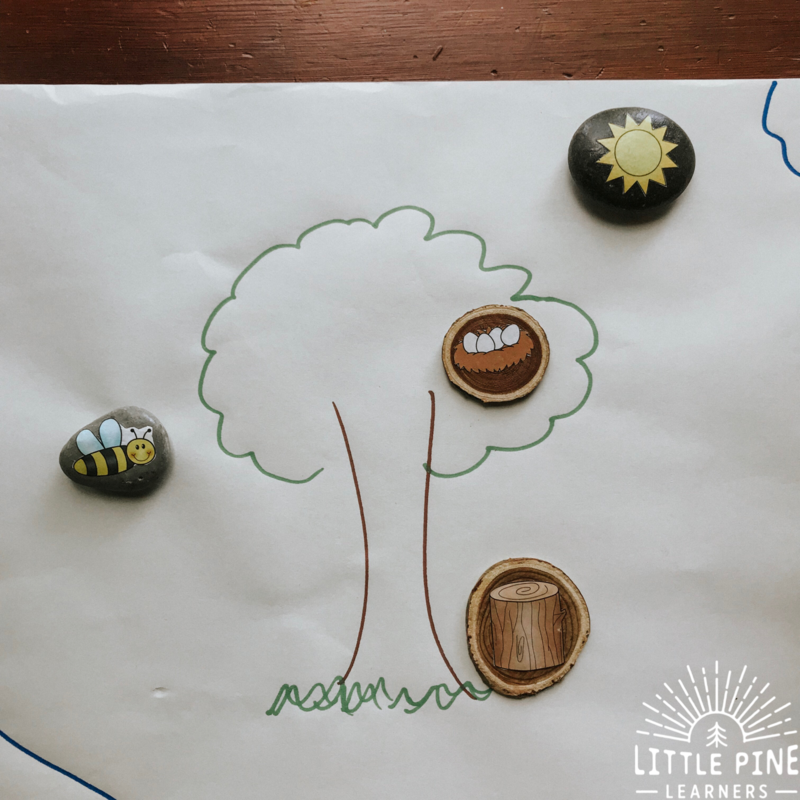Check out this simple activity to try with story stones! There are endless ways to use this story telling mat and its extremely simple to recreate at home.