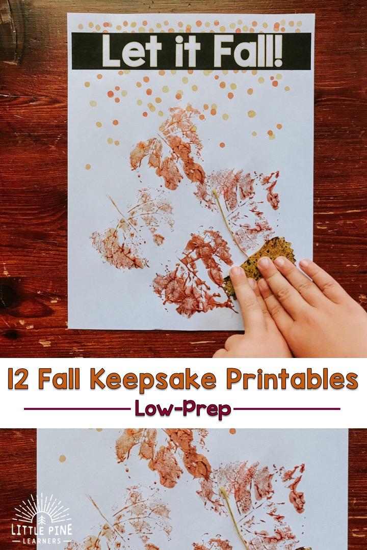 Check out 12 low-prep fall printables filled with spider, bat, pumpkin, apple and other fall nature themed activities! 