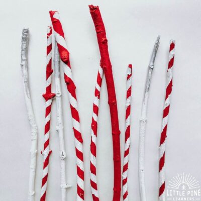 Holiday Candy Cane Stick Bouquet