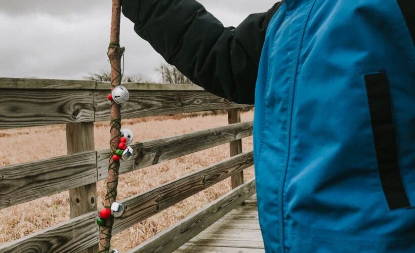Go on a festive hike this holiday season with this cute jingle bell hiking stick! Kids will love making them and have a blast taking them outdoors for a fun nature walk. After they're done moving and shaking outdoors, make them some hot chocolate and they'll be happy as can be all ready to relax!