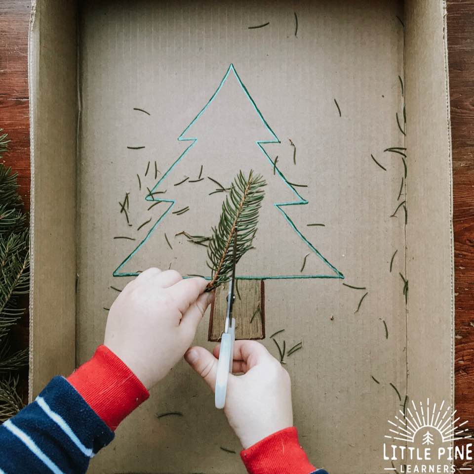 Here is a eco-friendly fine motor activity to try this winter! With just a few simple supplies, children can work on hand-eye coordination, pencil grip and other important fine motor skills. This sensory activity is easy to make and a fun way to get children ready for prewriting skills. 