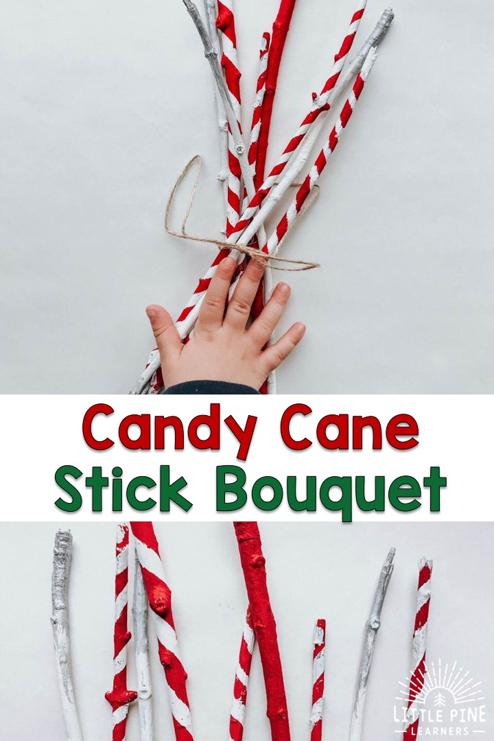 Cute candy cane craft made from sticks!