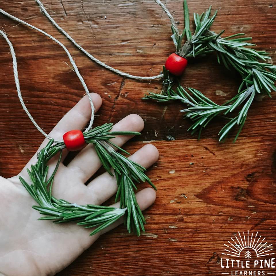 This absolutely adorable mini rosemary wreath necklace is a must have accessory for kids this holiday season! 