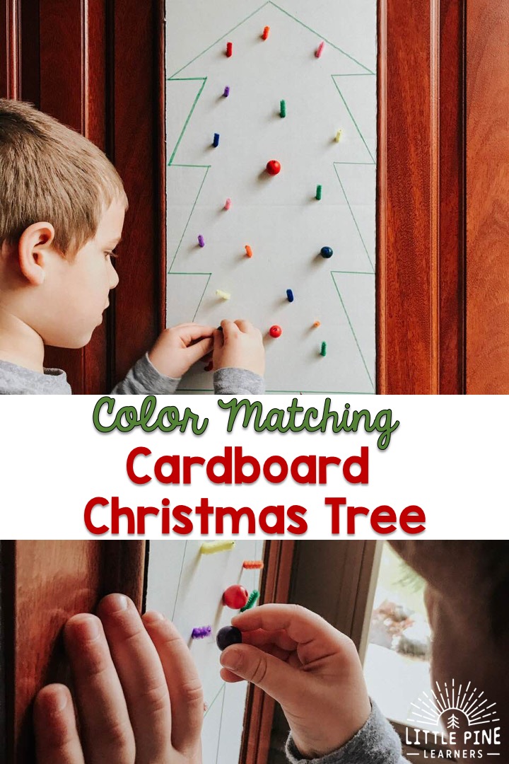 Here is a fun Christmas tree activity that's perfect for working on color recognition and fine motor skills. 