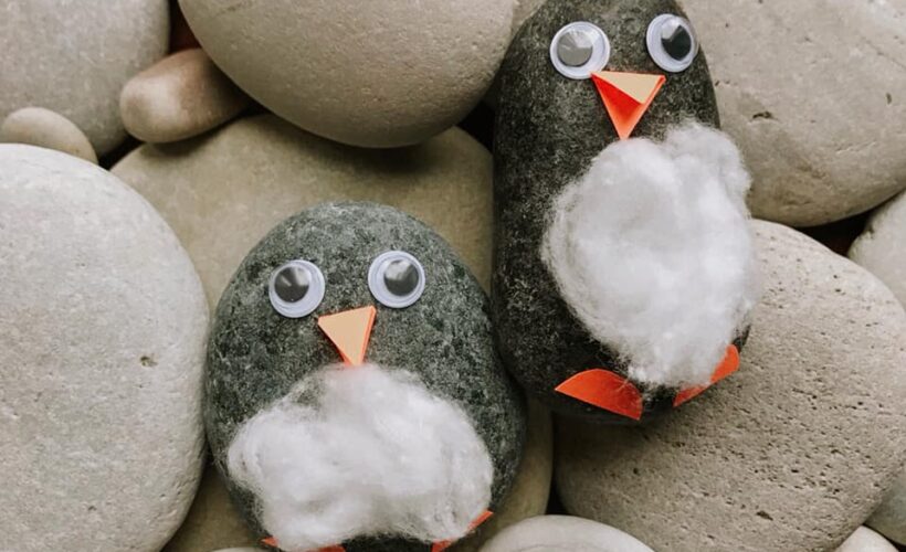 It's that time of year for penguin activities! Here is a simple and absolutely ADORABLE penguin rock craft that is totally doable for preschoolers to big kids. You can make these just for fun or add these penguins to a sensory bin or an arctic themed story stone mat. Give them a try this winter!