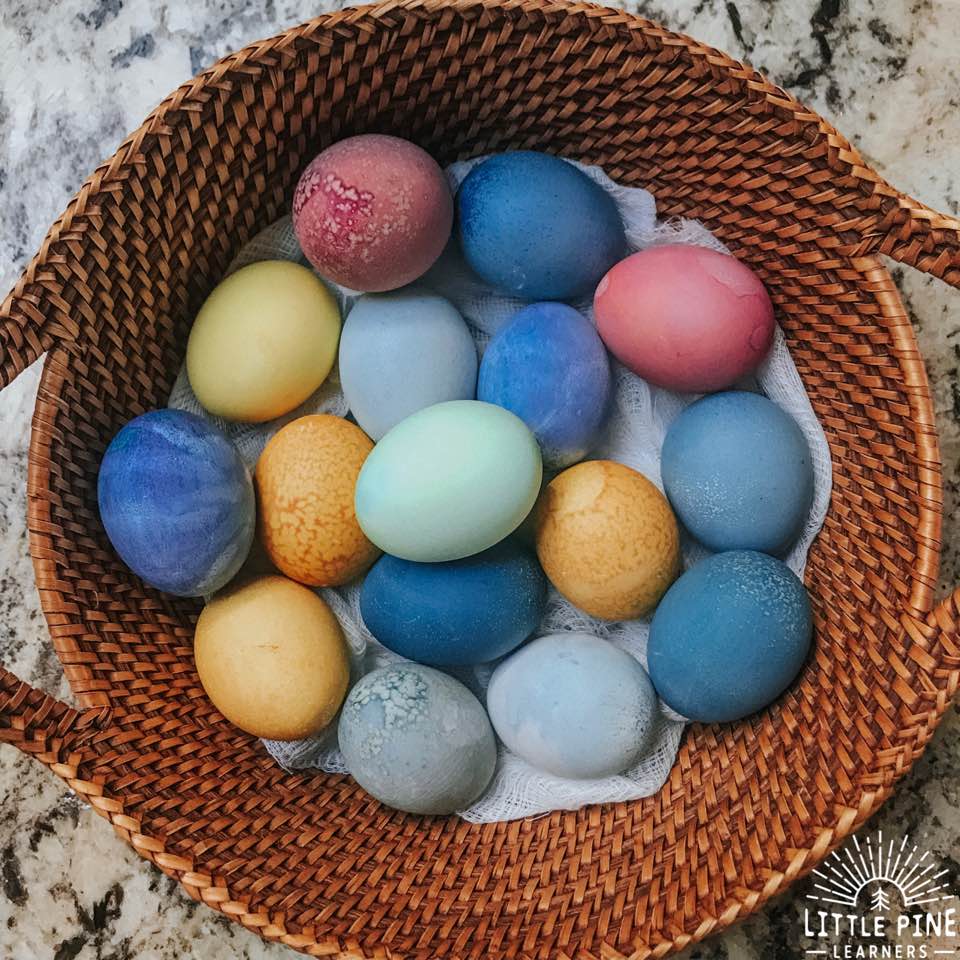 Naturally dyed Easter eggs!