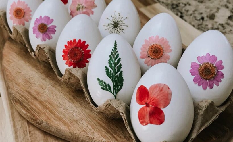 Try making these simple and beautiful pressed flower Easter eggs this spring! Your children will be delighted to search for them on Easter morning and they will make a beautiful decoration for the rest of the week. You only need a few supplies and they are so easy to make!