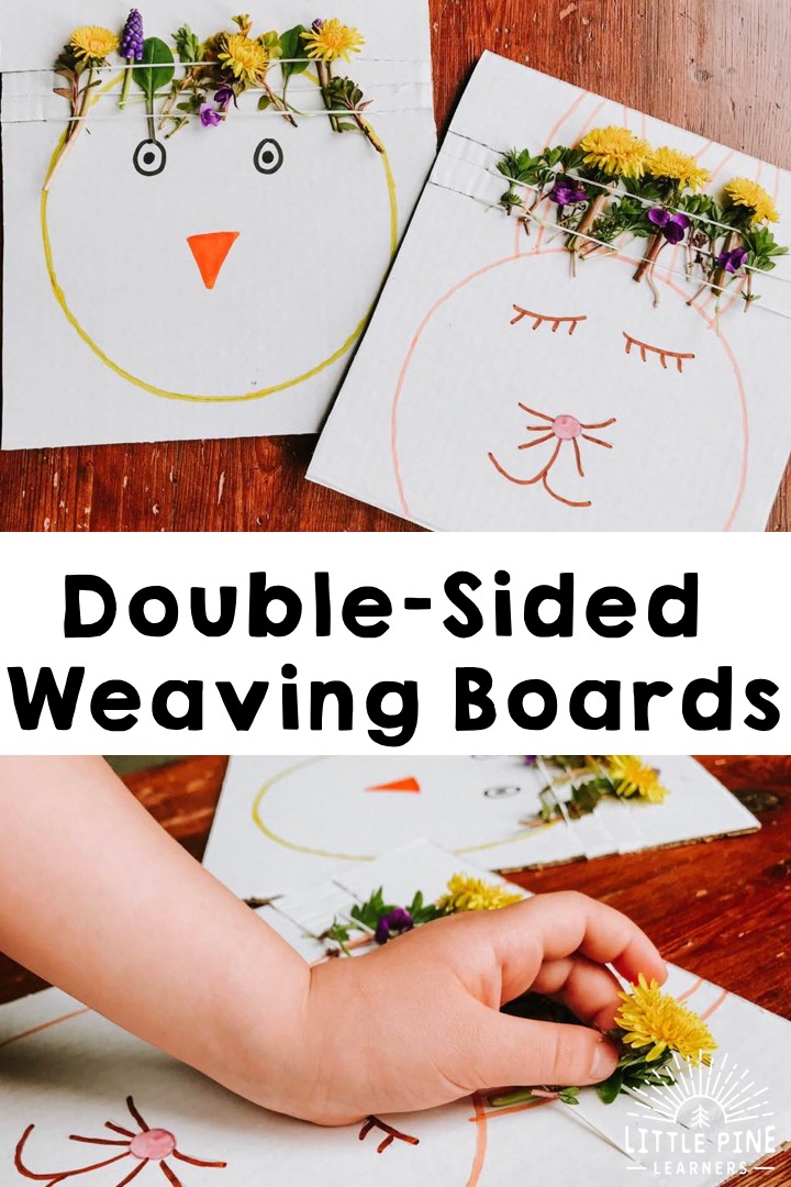 Try this simple and fun nature craft during your next outdoor adventure with your kids! You just need a few supplies and can reuse the crafting boards over and over again. Just grab some cardboard and rubber bands that you have around the house and start creating these cute nature weaving boards. 