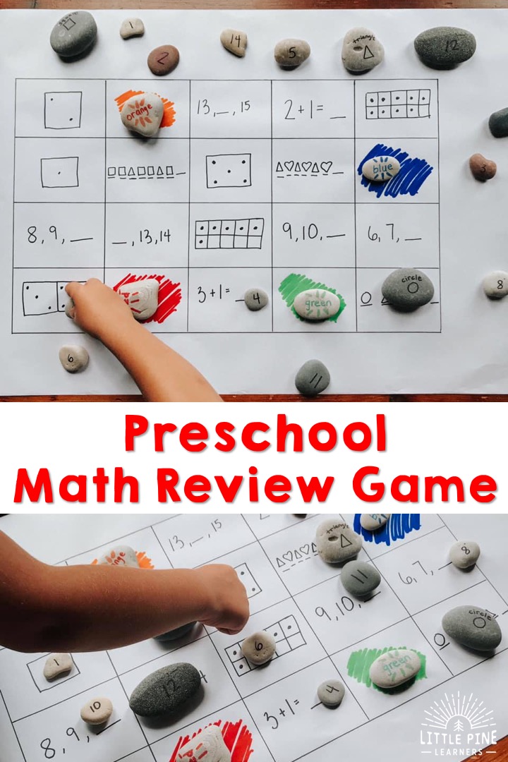 Here is a fun math review game that's great for any age and ability! This game can be personalized for any common core standard or skill. Best of all, you just need a piece of paper, a marker, and some rocks to set it up for your students at school or children at home. 