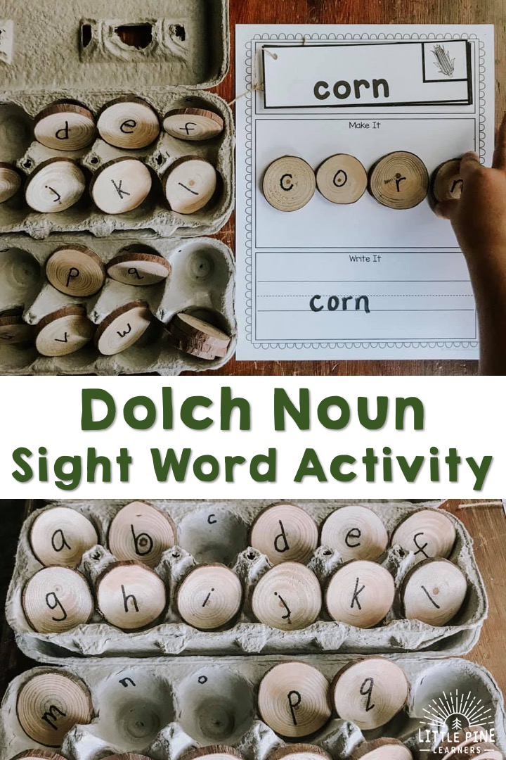Help your children become more confident and fluent readers by teaching them these common nouns! This hands-on learning invitation is low prep and very easy to set up. Just print, cut, and go! You can also personalize this activity by making letter manipulatives out of wood pieces or stones.