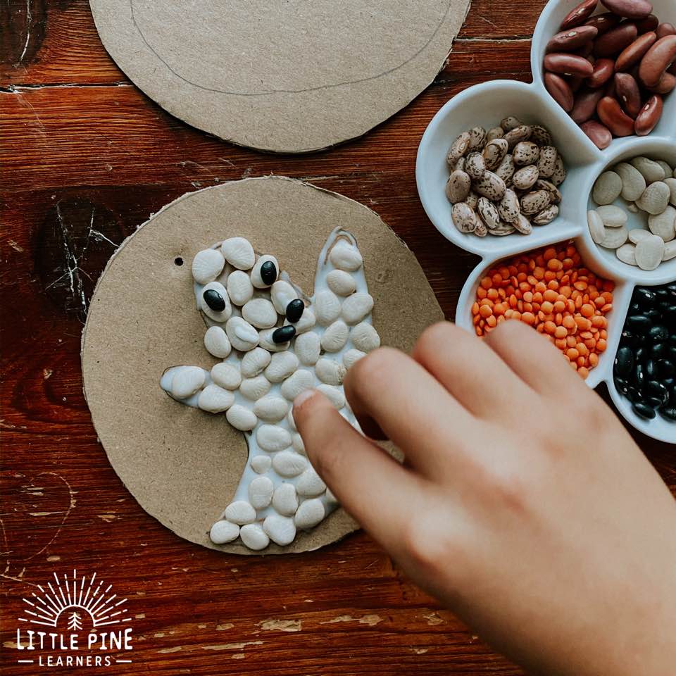 Seed mosaics for kids!