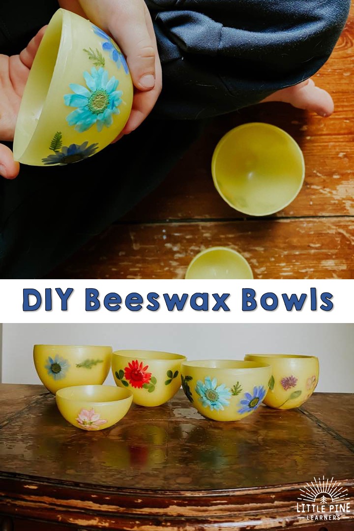 These DIY bowls made of beeswax are so fun to make and look gorgeous when complete!