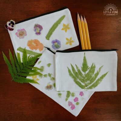 Homemade Pencil Case With Nature Prints