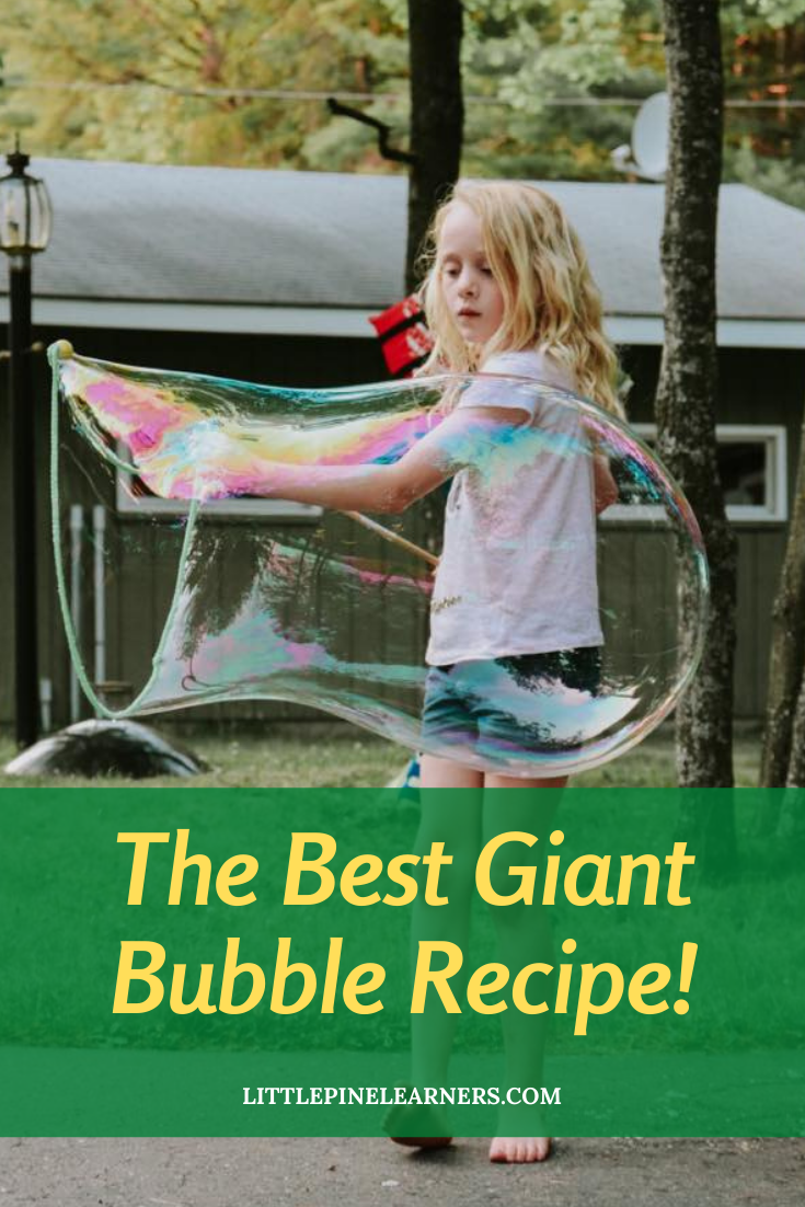Make giant bubbles with this recipe!