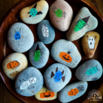 Fingerprint Art Rocks for Halloween