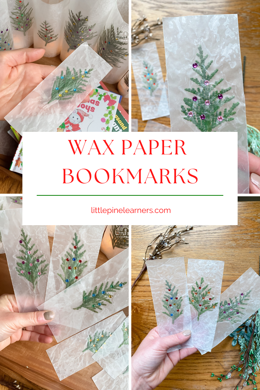 Make your own bookmark with wax paper!
