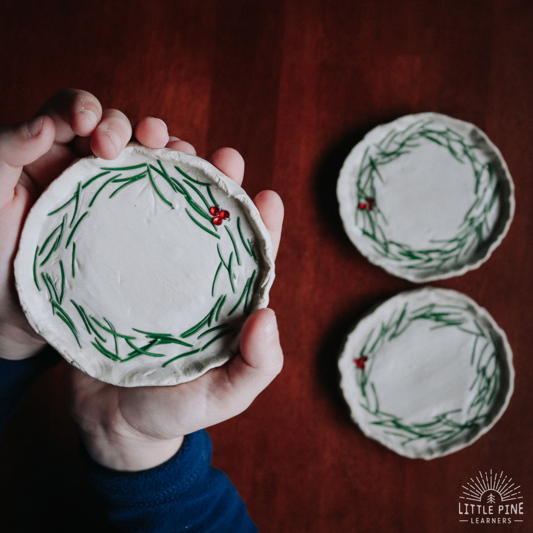 Air Dry Clay Dish for the Holidays
