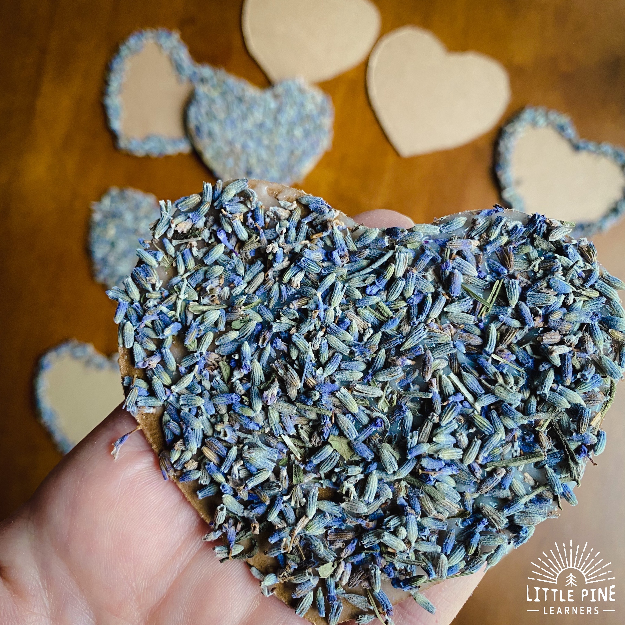 DIY Heart Garland with Lavender