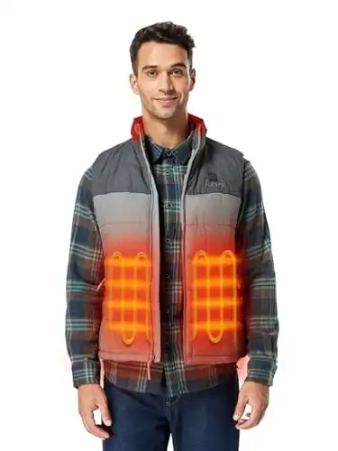 Men's Lightweight Heated Vest with Battery Pack