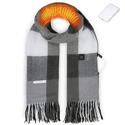 Heated Electric Scarf for Women and Men with Rechargeable Battery, 3 Levels Temperatures